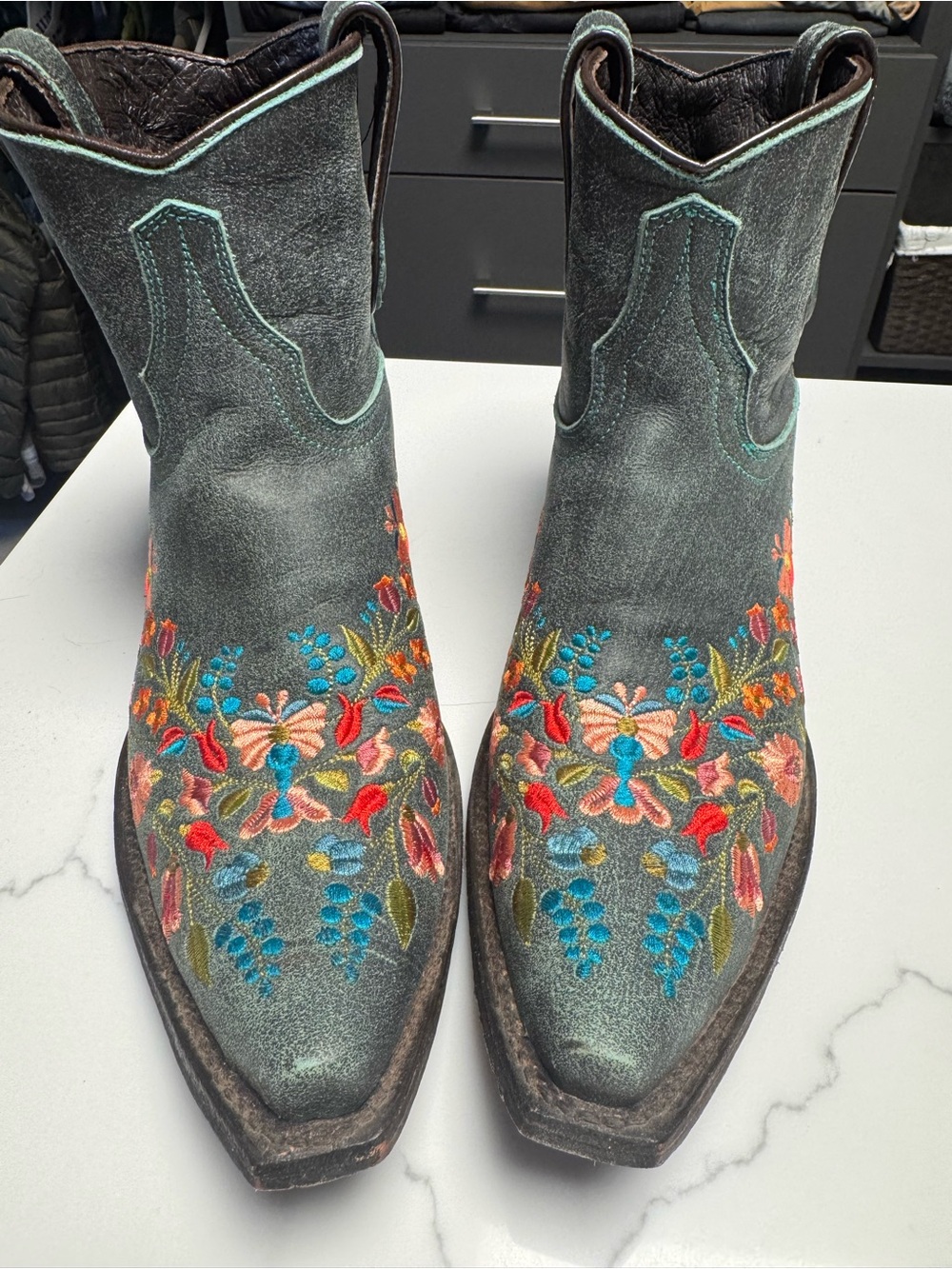 Old Gringo Turquesa Vintage Leather Ankle Boots